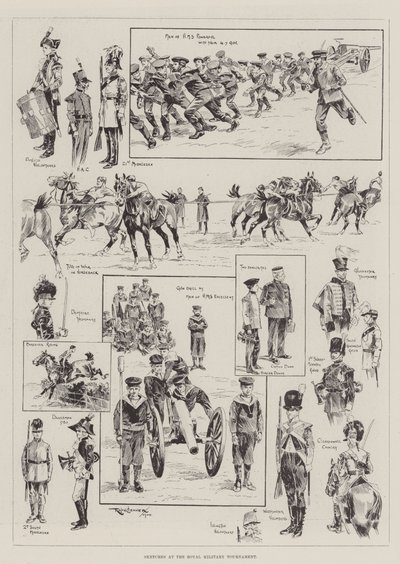 Sketches at the Royal Military Tournament by Ralph Cleaver